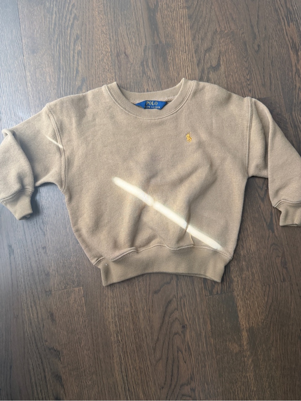 Polo by Ralph Lauren kids Crewneck Sweater - Tan with Yellow Pony
